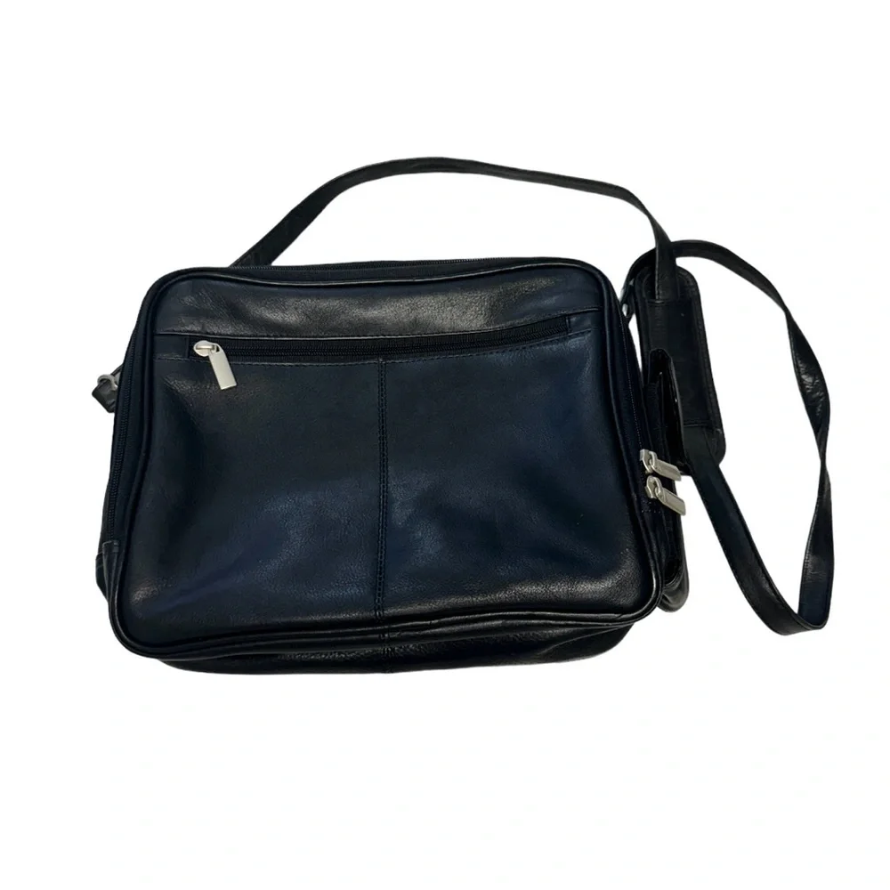 Wilson’s Leather Small Black Briefcase Unisex